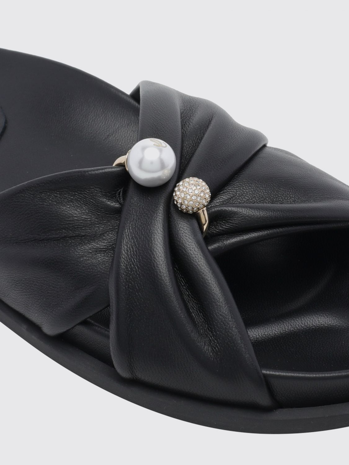 [Jimmy Choo] Sandals FW26 RAFIFLATGVR BLACK