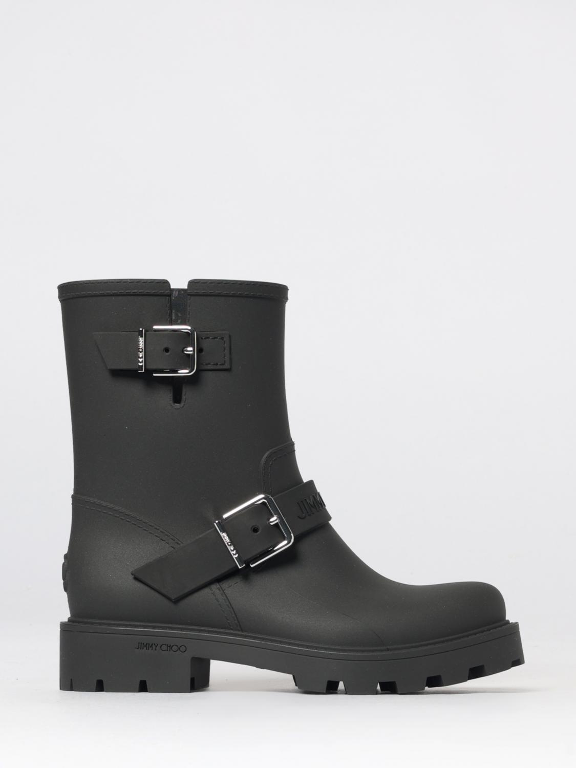 [Jimmy Choo] Boots SS26 BIKERRAINTPY BLACK