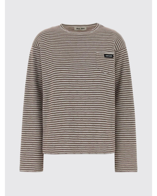 [Miu Miu] T-shirts Long Sleeve FW26 MML06QSOOO195I F0963