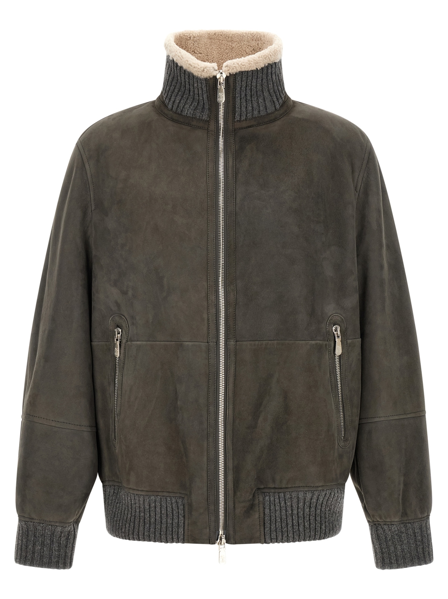 [Brunello Cucinelli] Leather Jacket FW26 MPMCU1737C9873