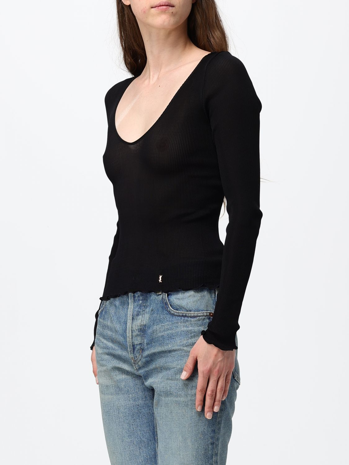 [Saint Laurent] Top FW26 876789Y37SM 1000