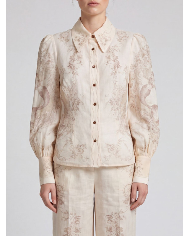 [Zimmermann] Shirts Long Sleeve SS26 4368TC26R MERMT