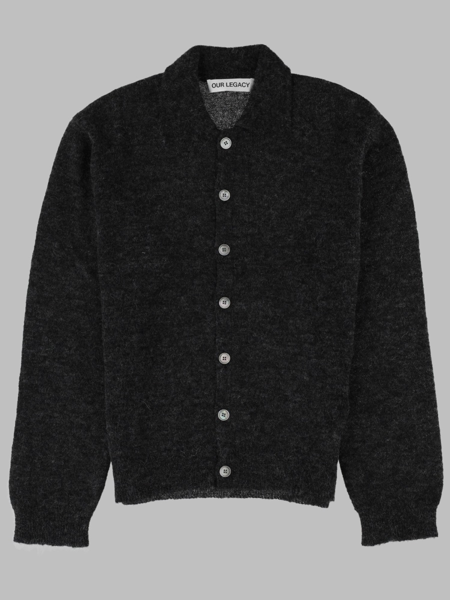[Our Legacy] Cardigan FW26 M2263EC_CHARCOALMELANGEFUZZYALPACA