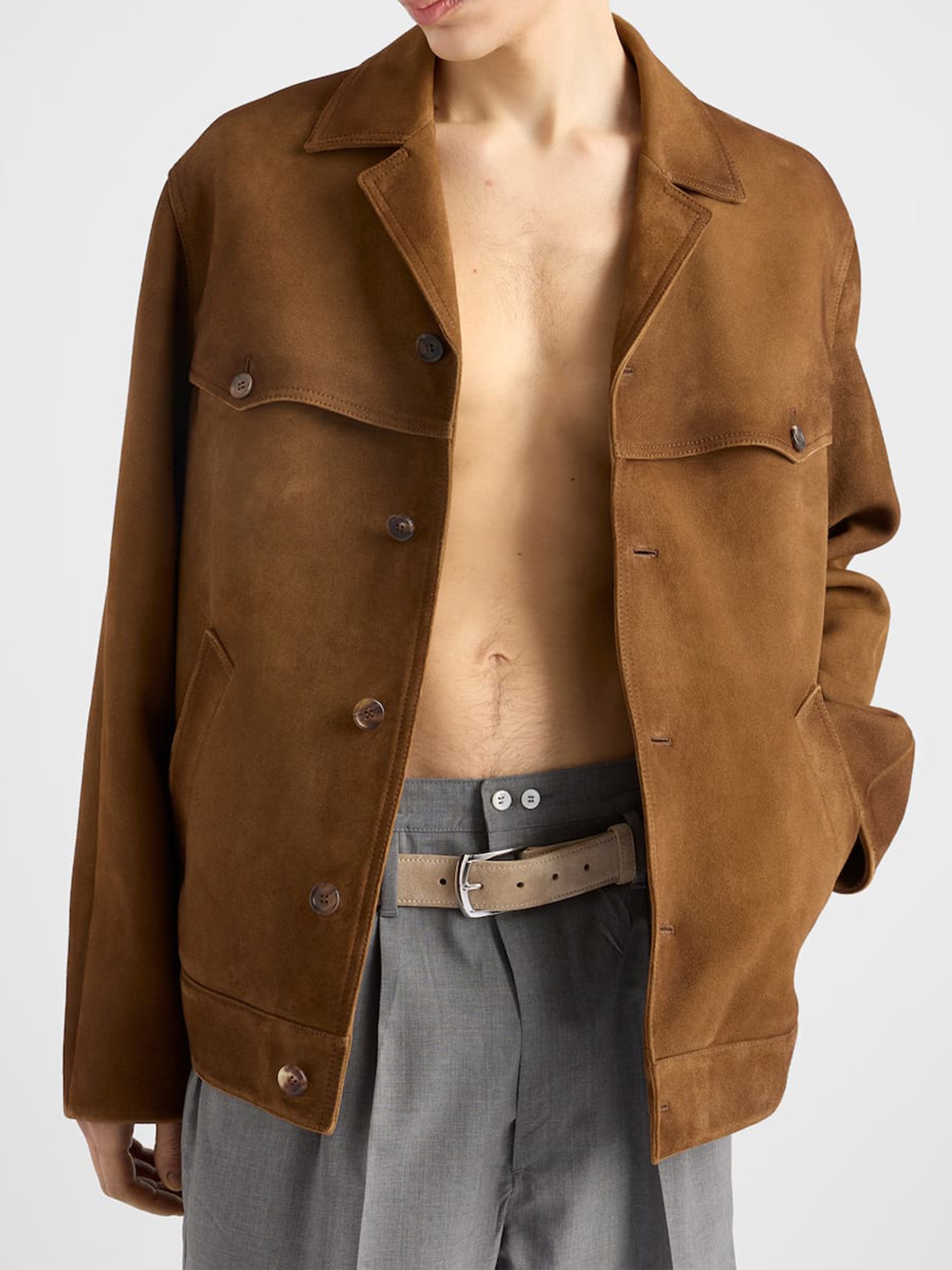 [Prada] Leather Jacket FW26 UPW567 1V97