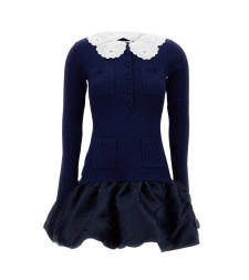 [Self-portrait] Long sleeve dress SS26 RS26106SBN
