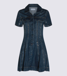 [Self - portrait] Short sleeve dress FW26 PF26818SABLBLUE