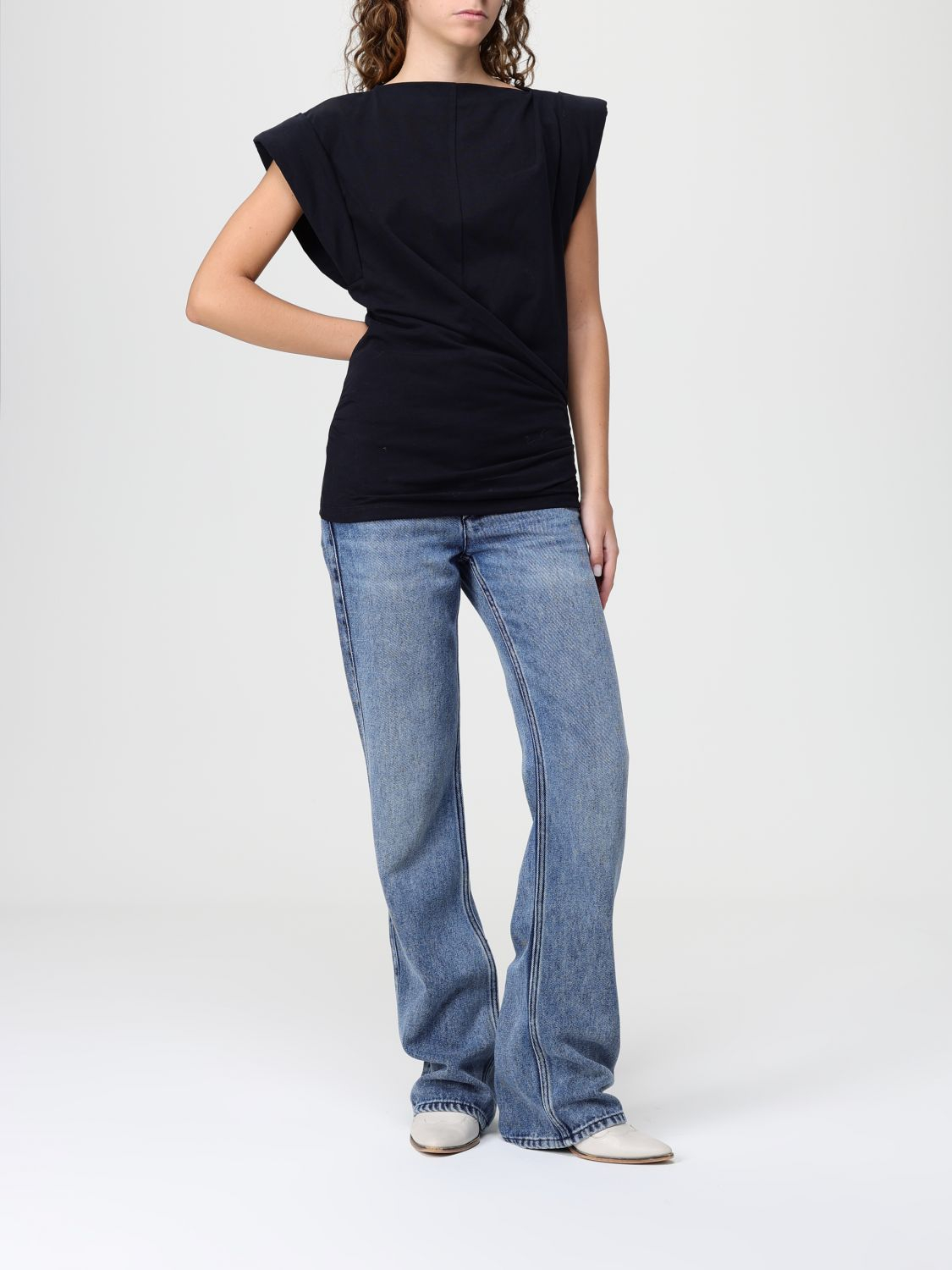 [Isabel Marant] T-shirts Short Sleeve SS26 TS0207FAA1N41I 01BK