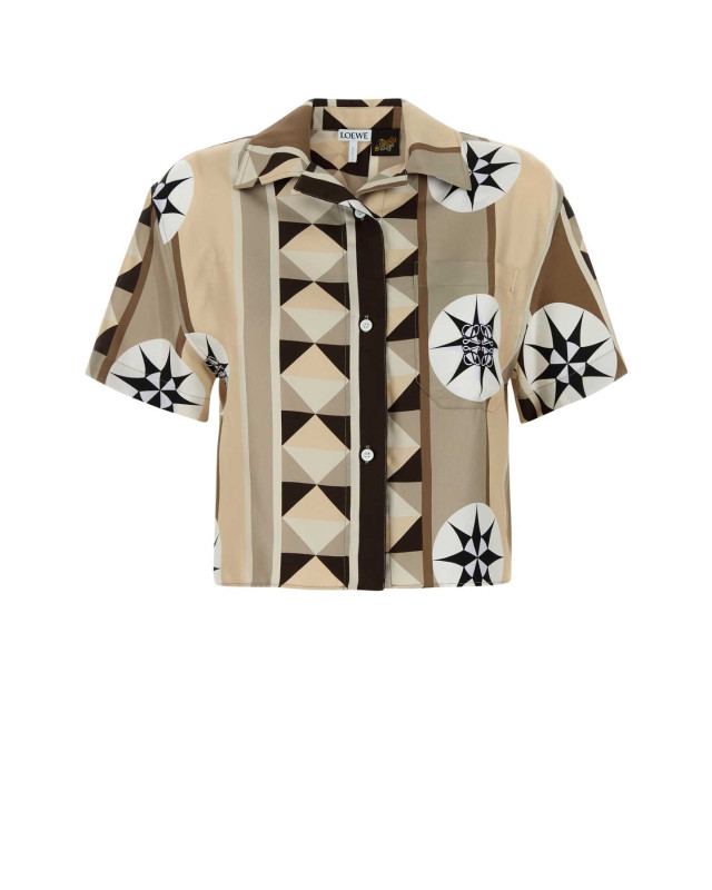 [LOEWE PAULA'S IBIZA] Shirts Short Sleeve SS25 S616Y05X44 BEIGEMULTICOLOR