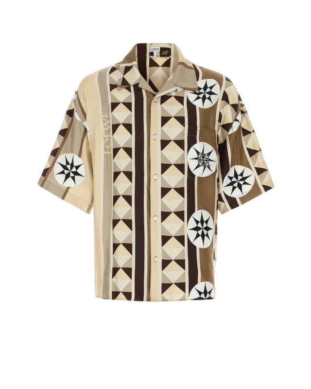 [LOEWE PAULA'S IBIZA] Shirts Short Sleeve SS25 H616Y05X78 BEIGEMULTICOLOR