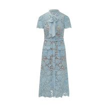 [Self-portrait] Short sleeve dress FW26 PF26111MBL BLUE