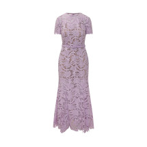 [Self-portrait] Short sleeve dress FW26 PF26107ML LILAC