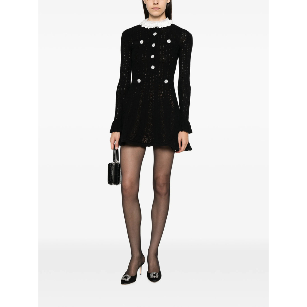 [Self-portrait] Long sleeve dress FW26 AW26-100S-B  BLACK