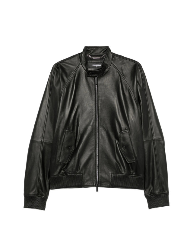 [Dsquared2] Leather Jacket FW26 D07052 S74AM1752 900