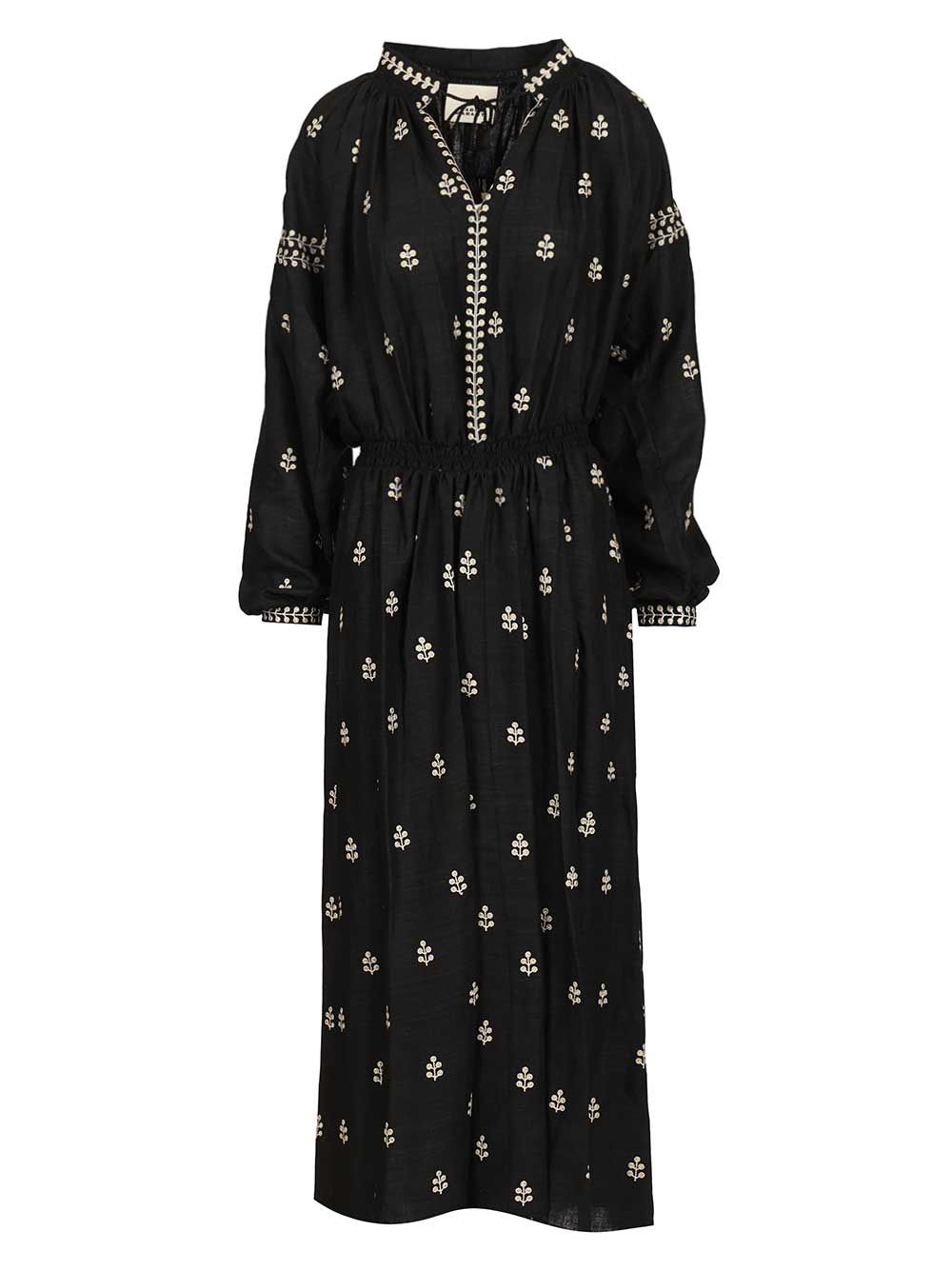 [Isabel Marant] Long sleeve dress SS26 26PRO1027FA-D1J12I01BK