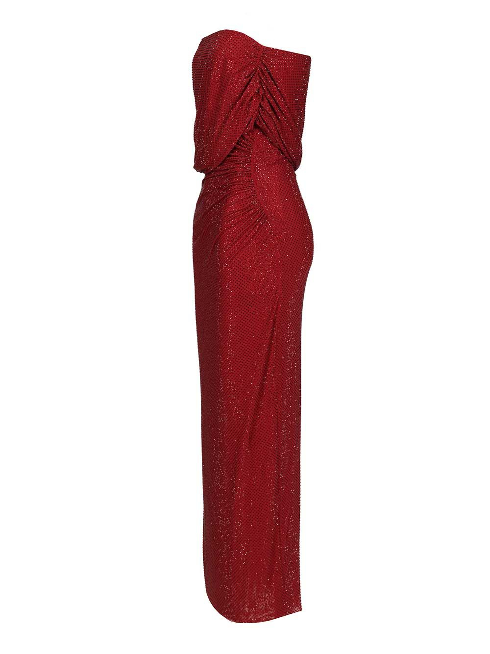 [Self-portrait] Sleeveless dress SS26 RS26-002M-BUBURGUNDY