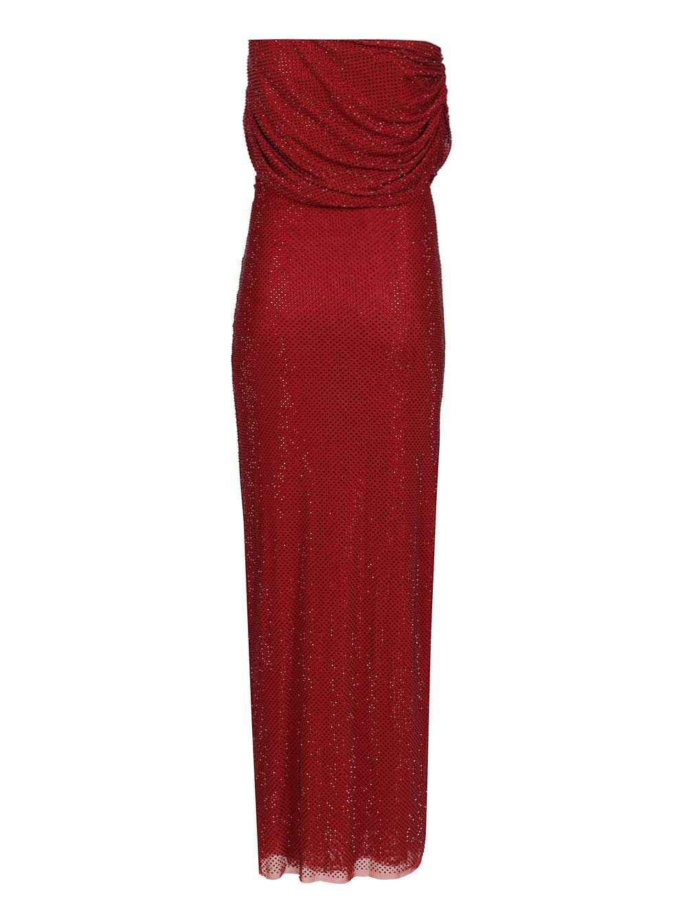 [Self-portrait] Sleeveless dress SS26 RS26-002M-BUBURGUNDY