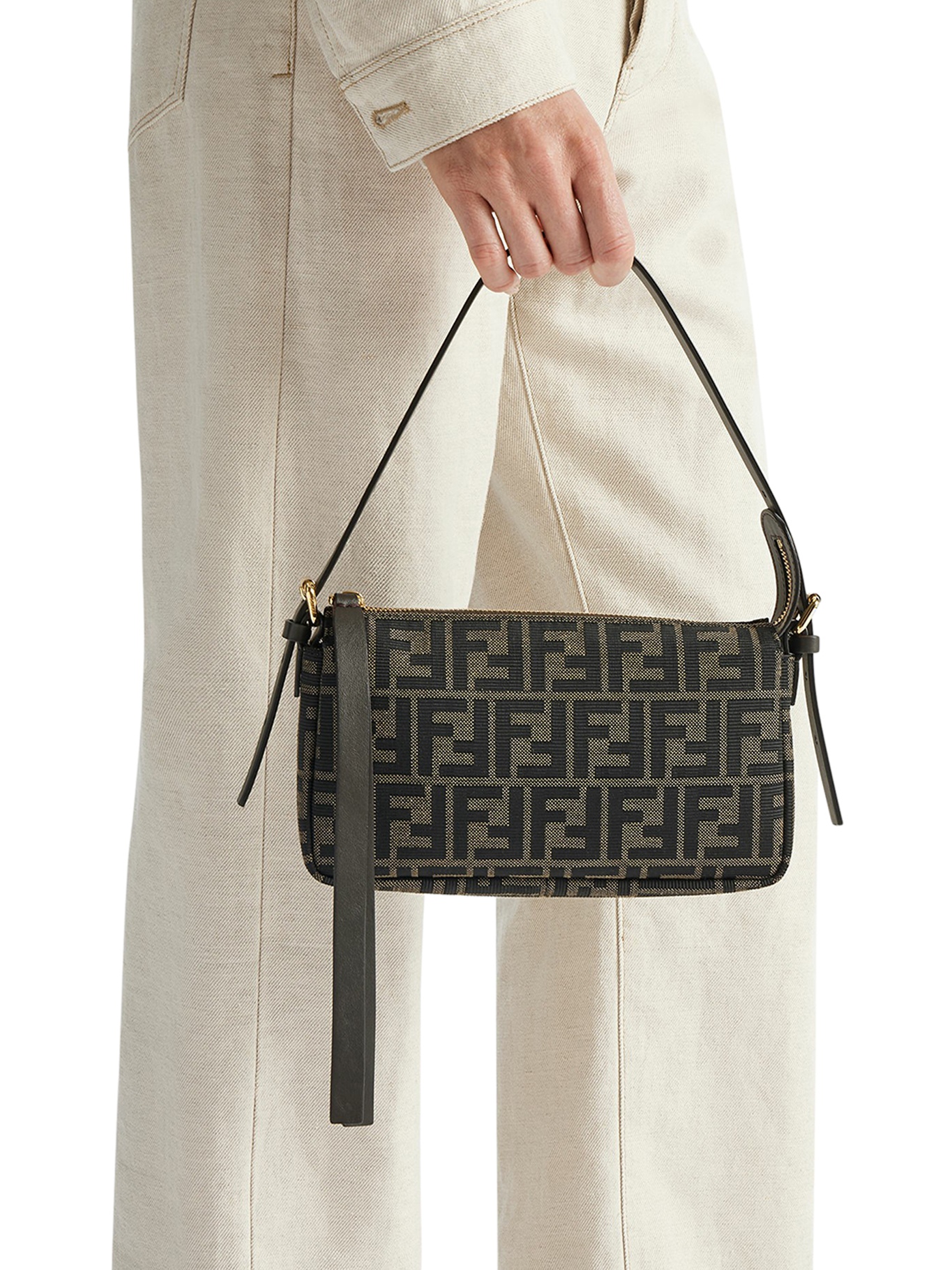[Fendi] Tote bag FW26 8BS123B17AF14YN TOBACCO MORO EBANO
