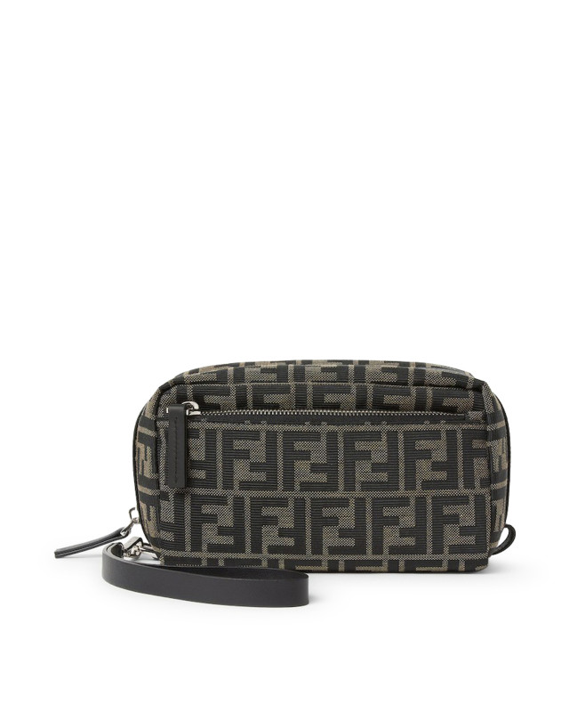 [Fendi] Pouch FW26 8N0216B16FF1PR4 TOBACCO MORO BLACK