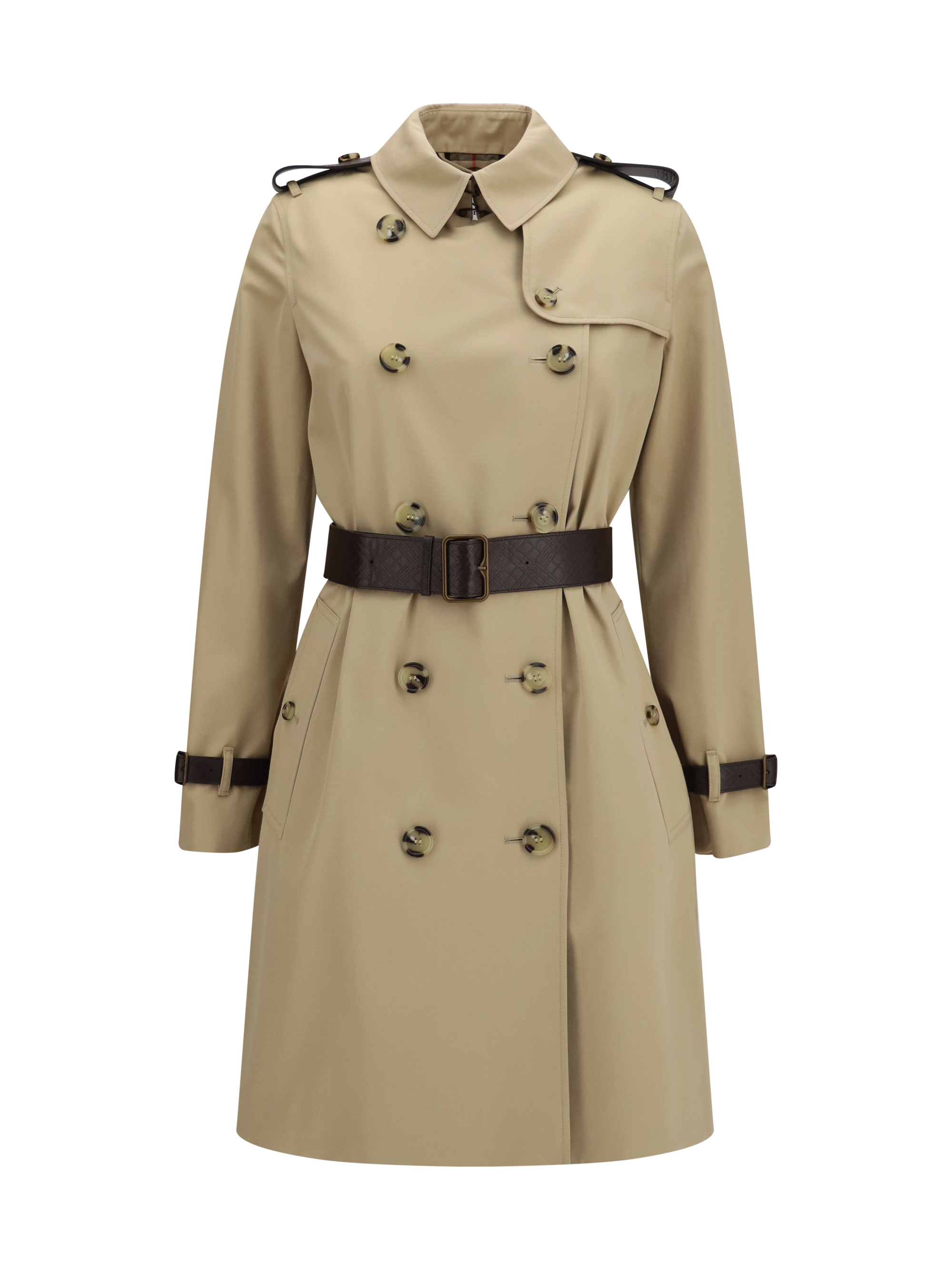 Kensington midi leather Trench