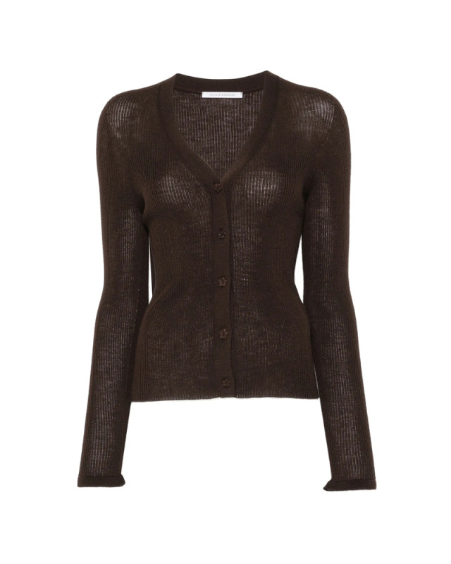 [Cecilie Bahnsen] Cardigan FW26 KNI52003 FOLKE BROWN