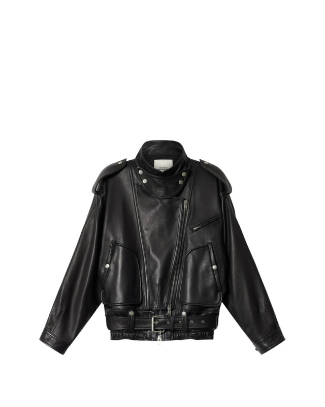 [Isabel Marant] Leather Jacket FW26 D3B04I VE0744FA 01BK