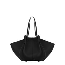[YUZEFI] Shoulder bag FW26 LARGE-MOCHI-PEBBLE-GRAIN-LEATHER_BLACK