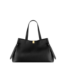 [YUZEFI] Tote bag FW26 GYOZA-TOTE-PEBBLE-GRAIN-LEATHER_BLACK