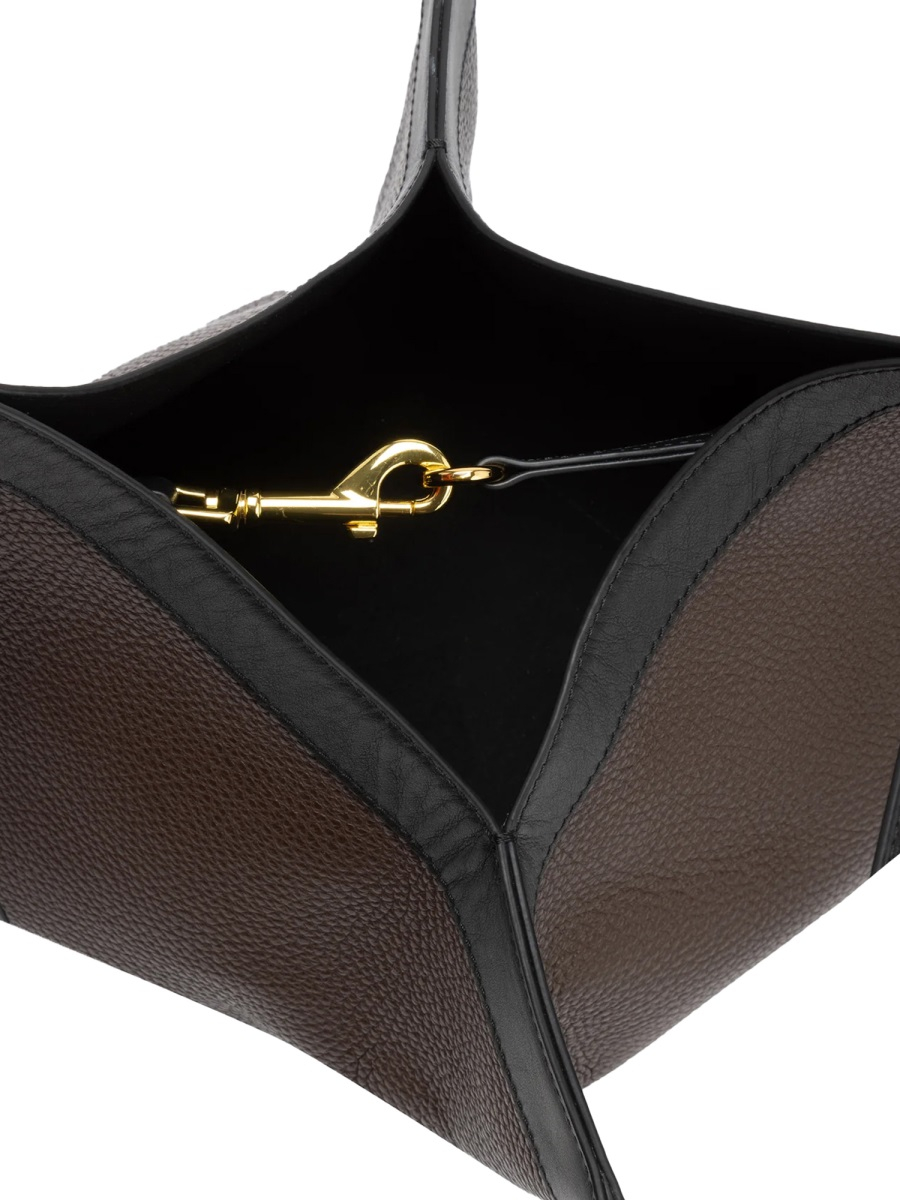 [YUZEFI] Shoulder bag FW26 WONTON-PEBBLE-GRAIN-LEATHER_ESPRESSO