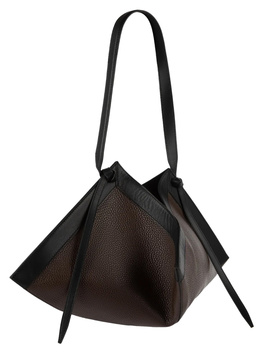 [YUZEFI] Shoulder bag FW26 WONTON-PEBBLE-GRAIN-LEATHER_ESPRESSO