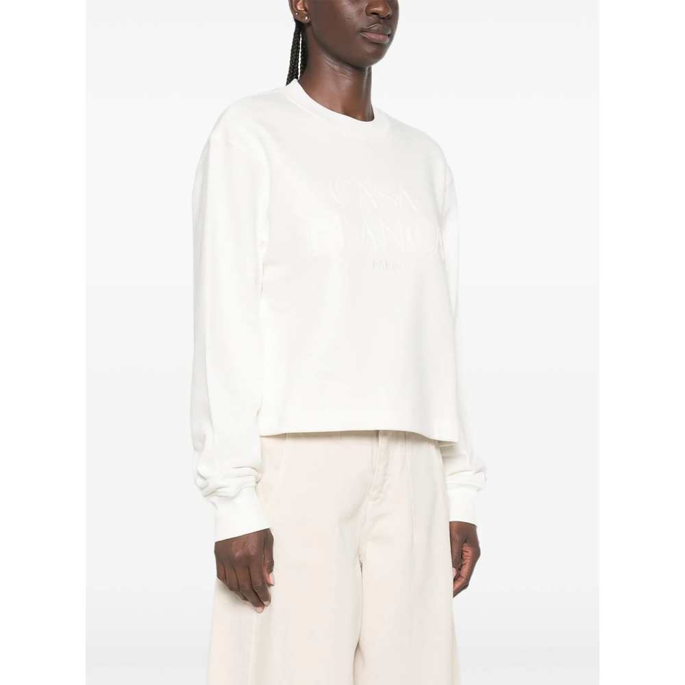 [Casablanca] Sweatshirt FW26 PF26-JTP-527 01 CREAM