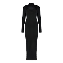 [SELF PORTRAIT] Long sleeve dress SS25 SS25CK005XB_BLACK