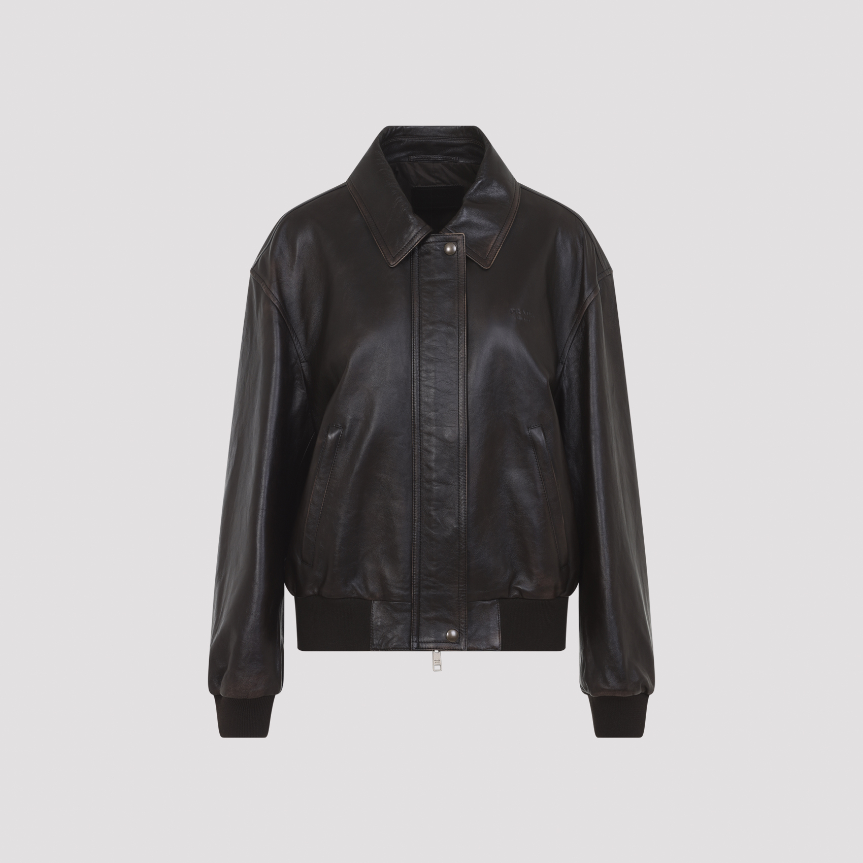 [Prada] Leather Jacket FW26 58A303SOOO.16IL