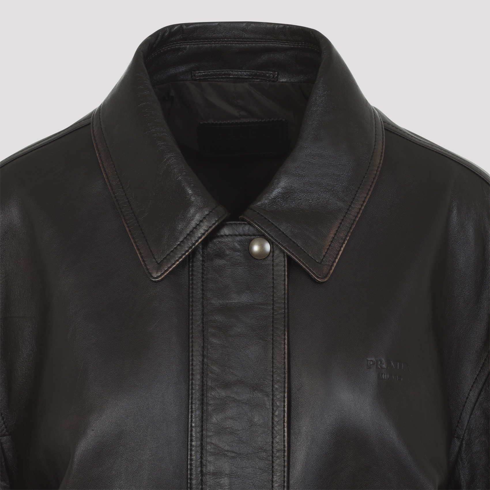 [Prada] Leather Jacket FW26 58A303SOOO.16IL
