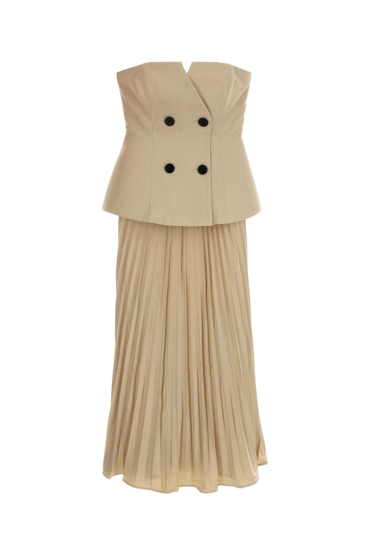 [SELF PORTRAIT] Sleeveless dress FW26 AW26155MBG BEIGE