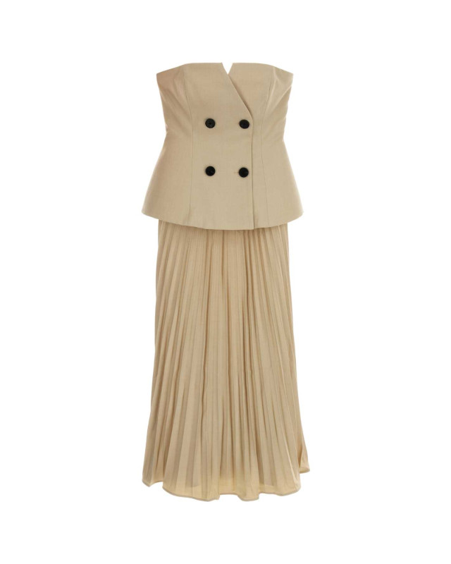 [SELF PORTRAIT] Sleeveless dress FW26 AW26155MBG BEIGE