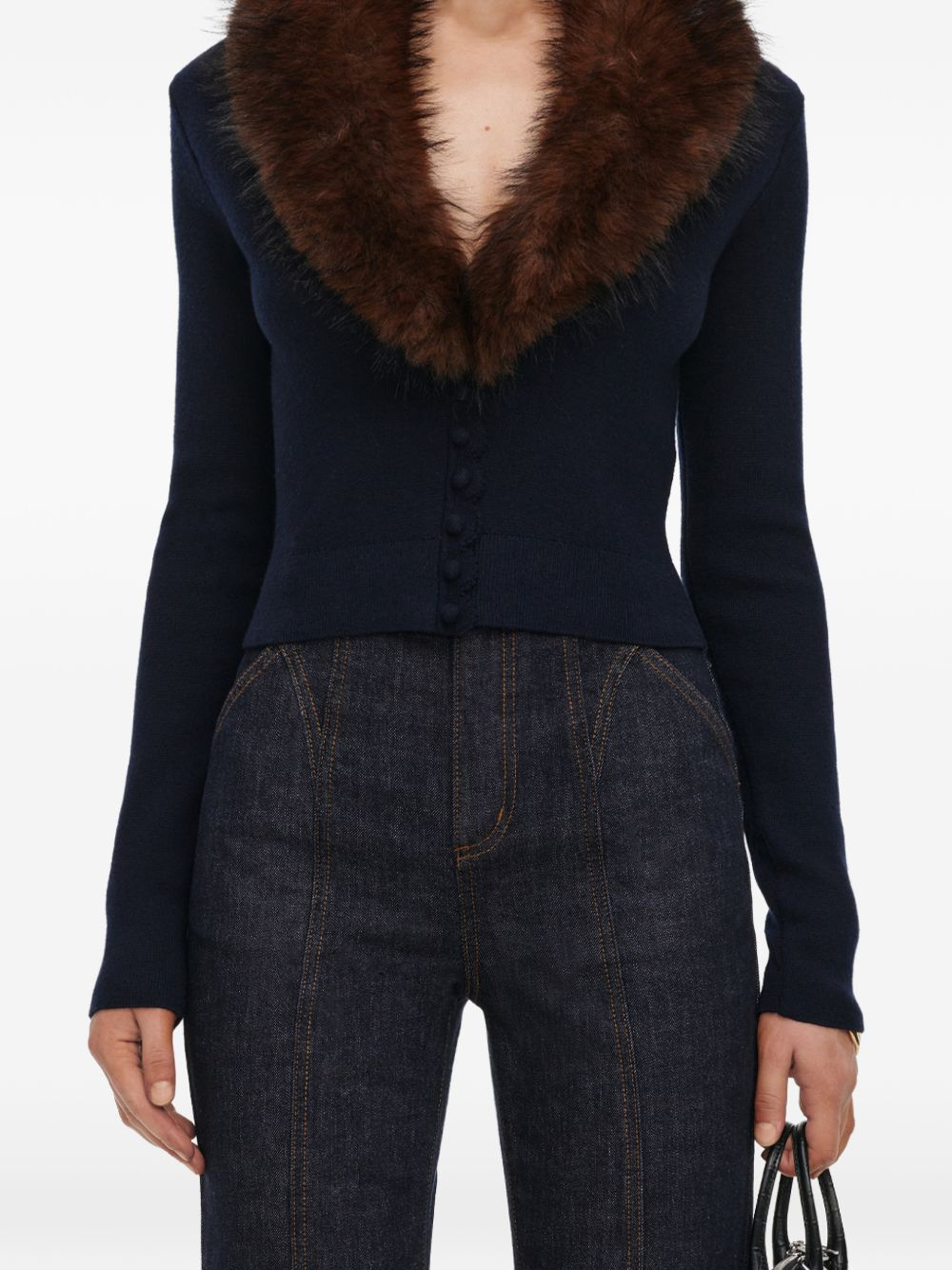 [Self - portrait] Cardigan FW26 AW26-148CA-NNAVY