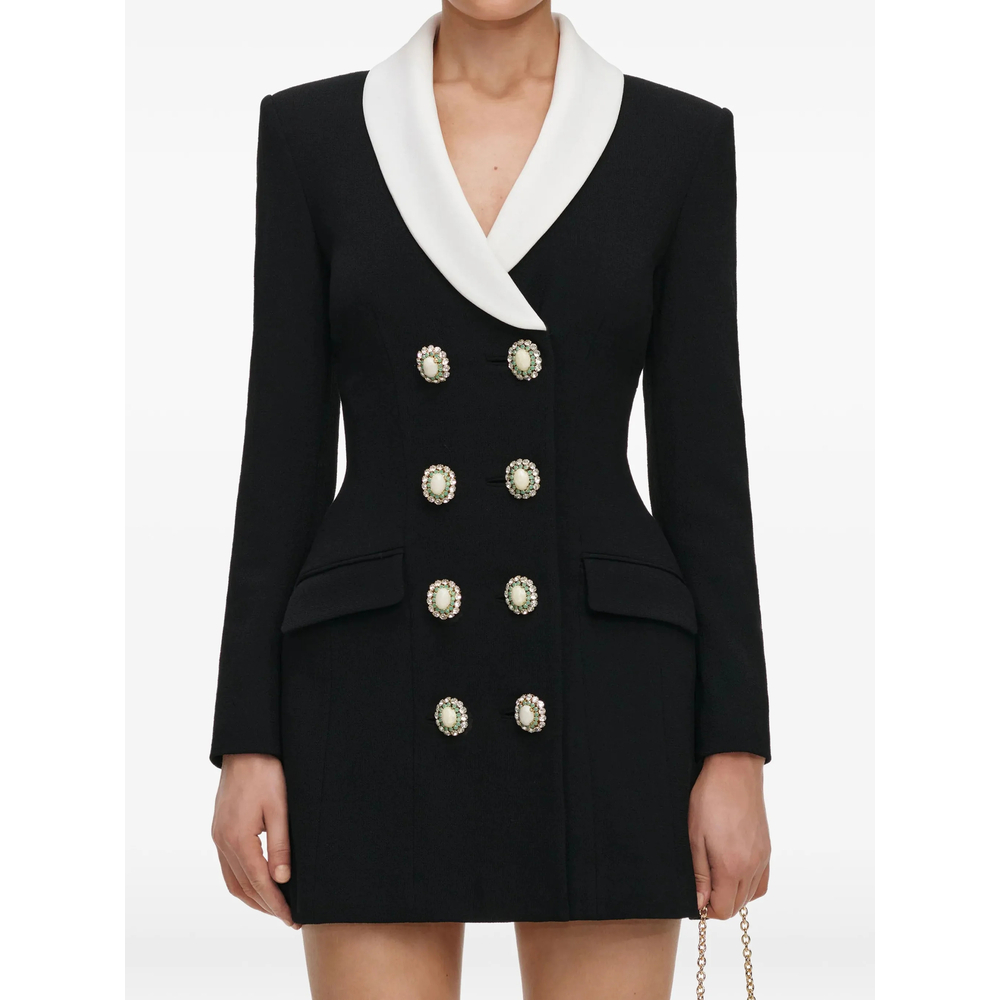[Self-portrait] Long sleeve dress FW26 AW26-054S-B  BLACK