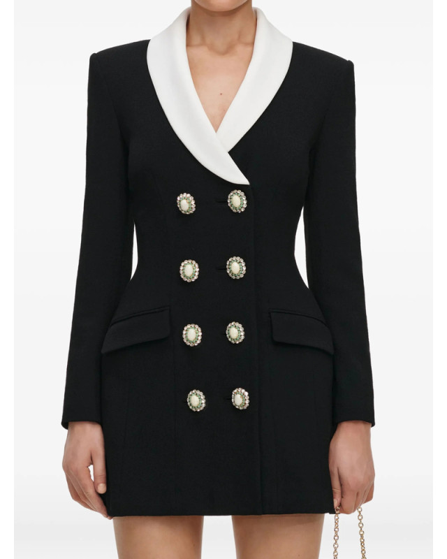 [Self-portrait] Long sleeve dress FW26 AW26-054S-B  BLACK