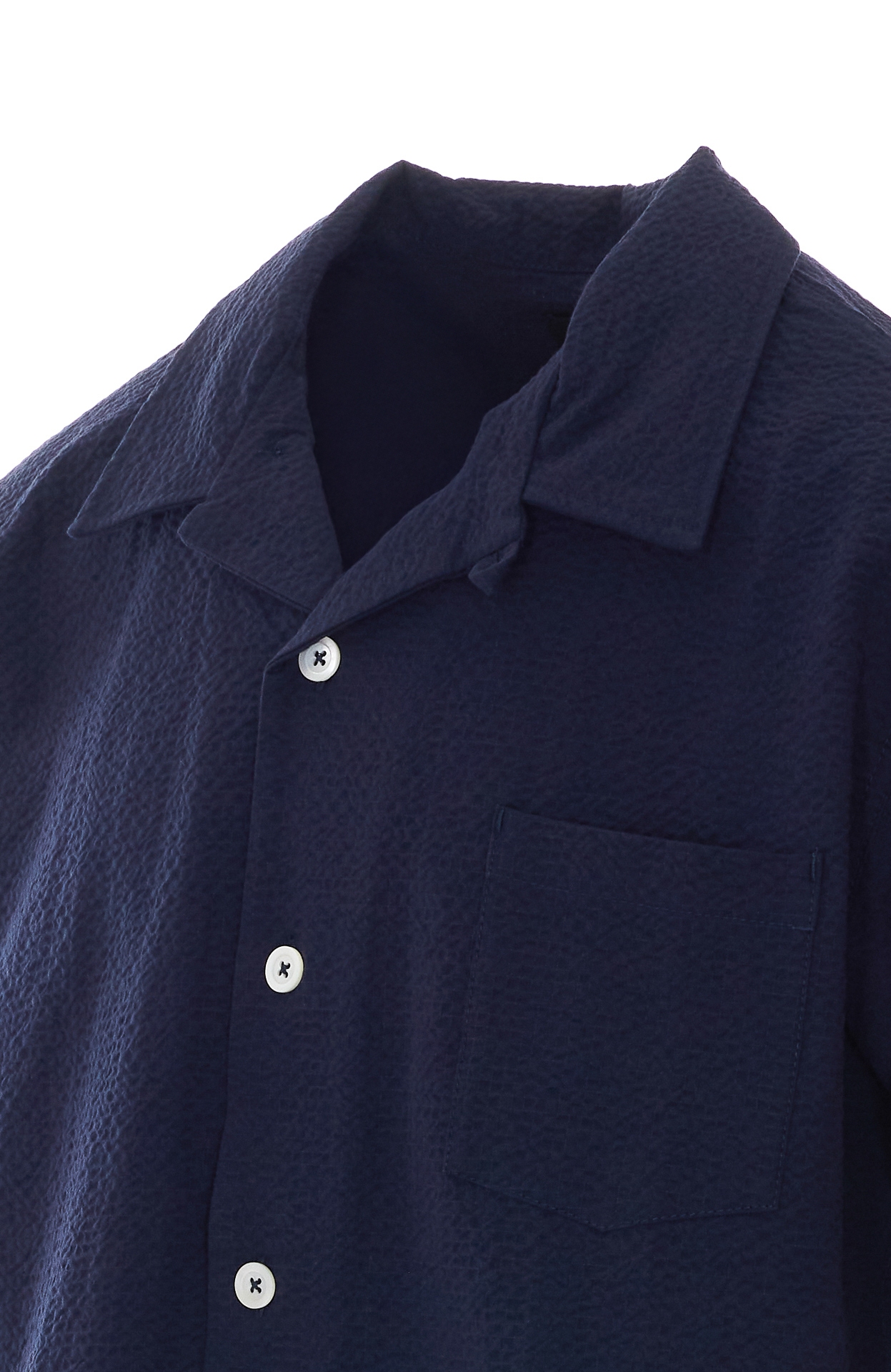 [Howlin] Shirts Short Sleeve SS26 COCKTAIL SHIRT CRISPY SEERSUCKERNAVY