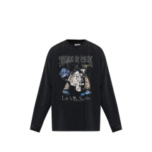 [Vetements] T-shirts Long Sleeve FW26 MH27LS206B  BLACK