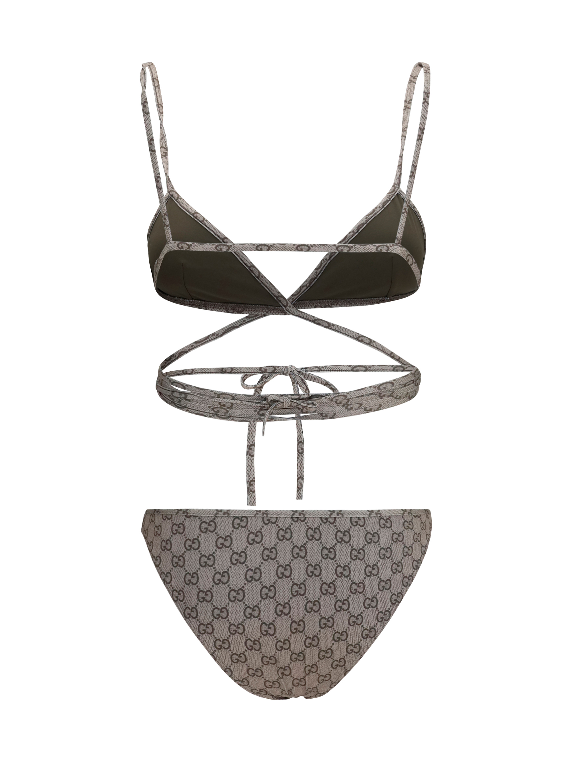 Printed stretch jersey bikini