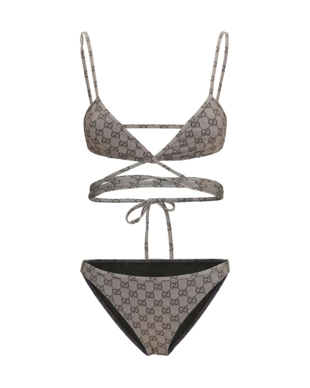 Printed stretch jersey bikini
