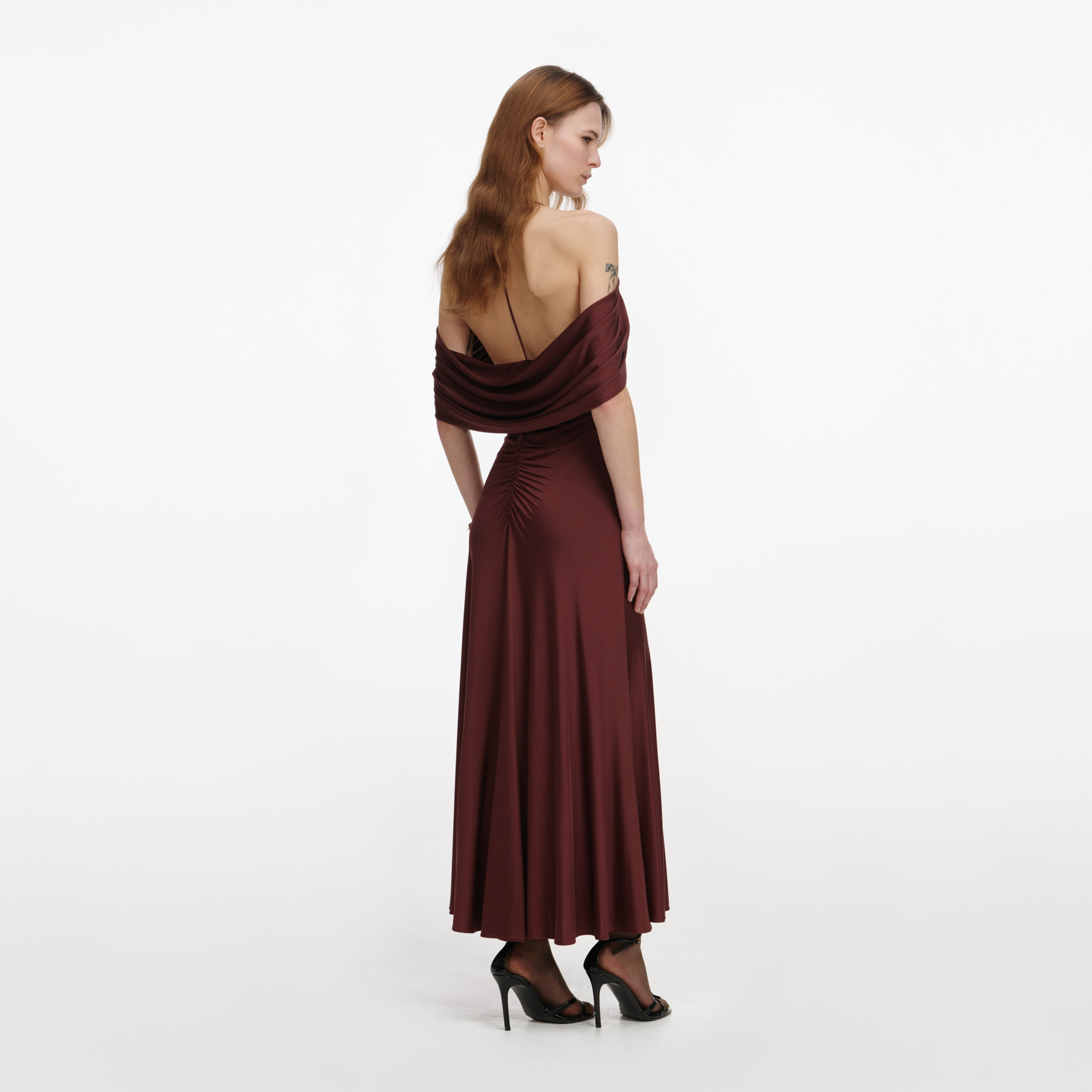 [SELF PORTRAIT] Short sleeve dress SS26 SS26161MBRBROWN