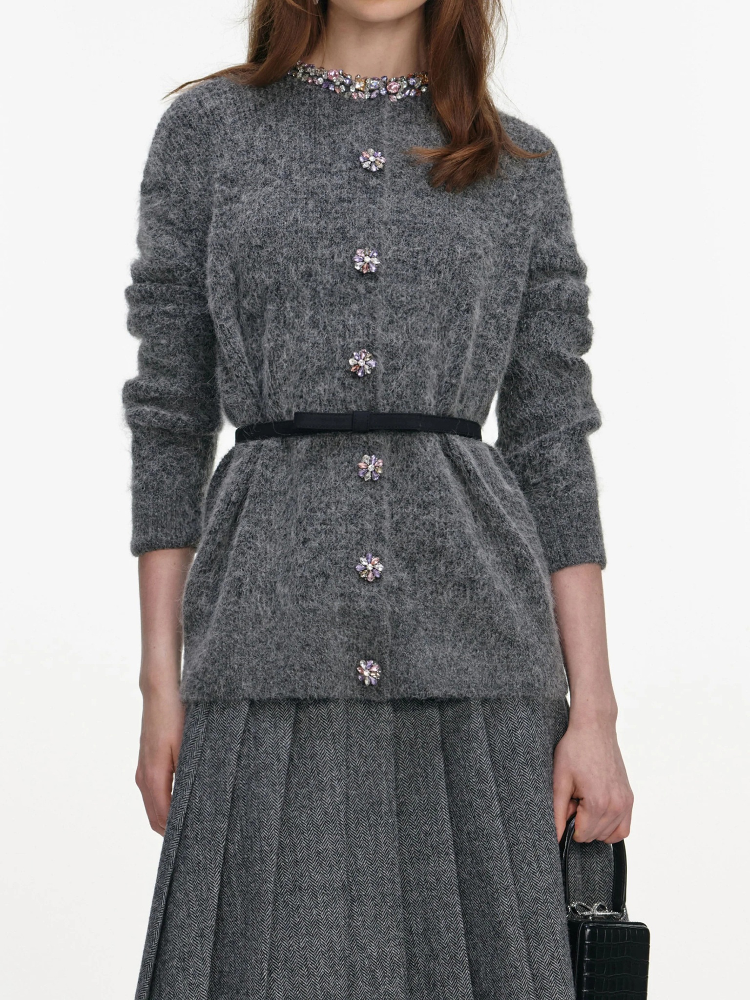 [SELF PORTRAIT] Cardigan SS26 RS26123CAGRGREY