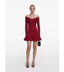 [SELF PORTRAIT] Long sleeve dress SS26 RS26011SABUBURGUNDY