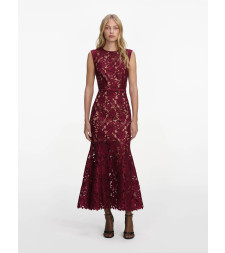 [SELF PORTRAIT] Sleeveless dress SS26 RS26167MABUBURGUNDY