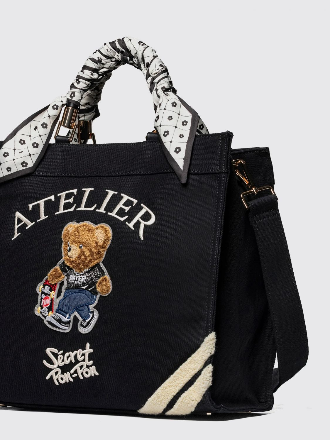 [SECRET PON-PON] Bag SS26 SAINT TROPEZ BAG M Black Teddy