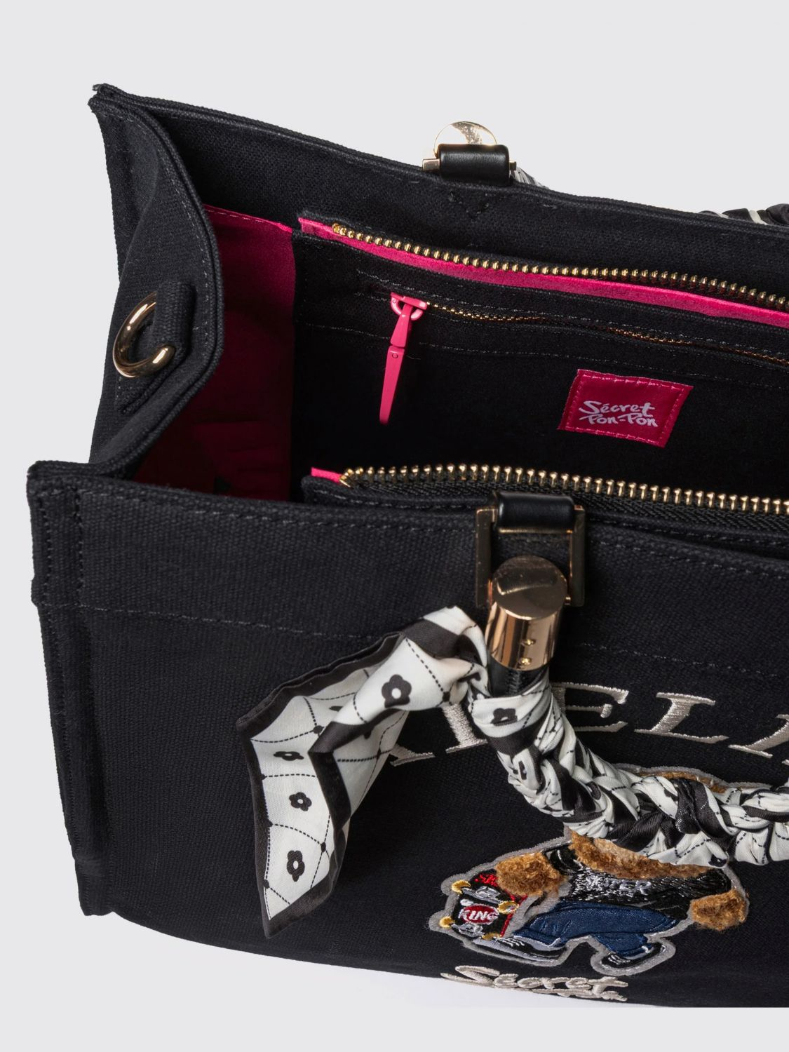 [SECRET PON-PON] Bag SS26 SAINT TROPEZ BAG M Black Teddy