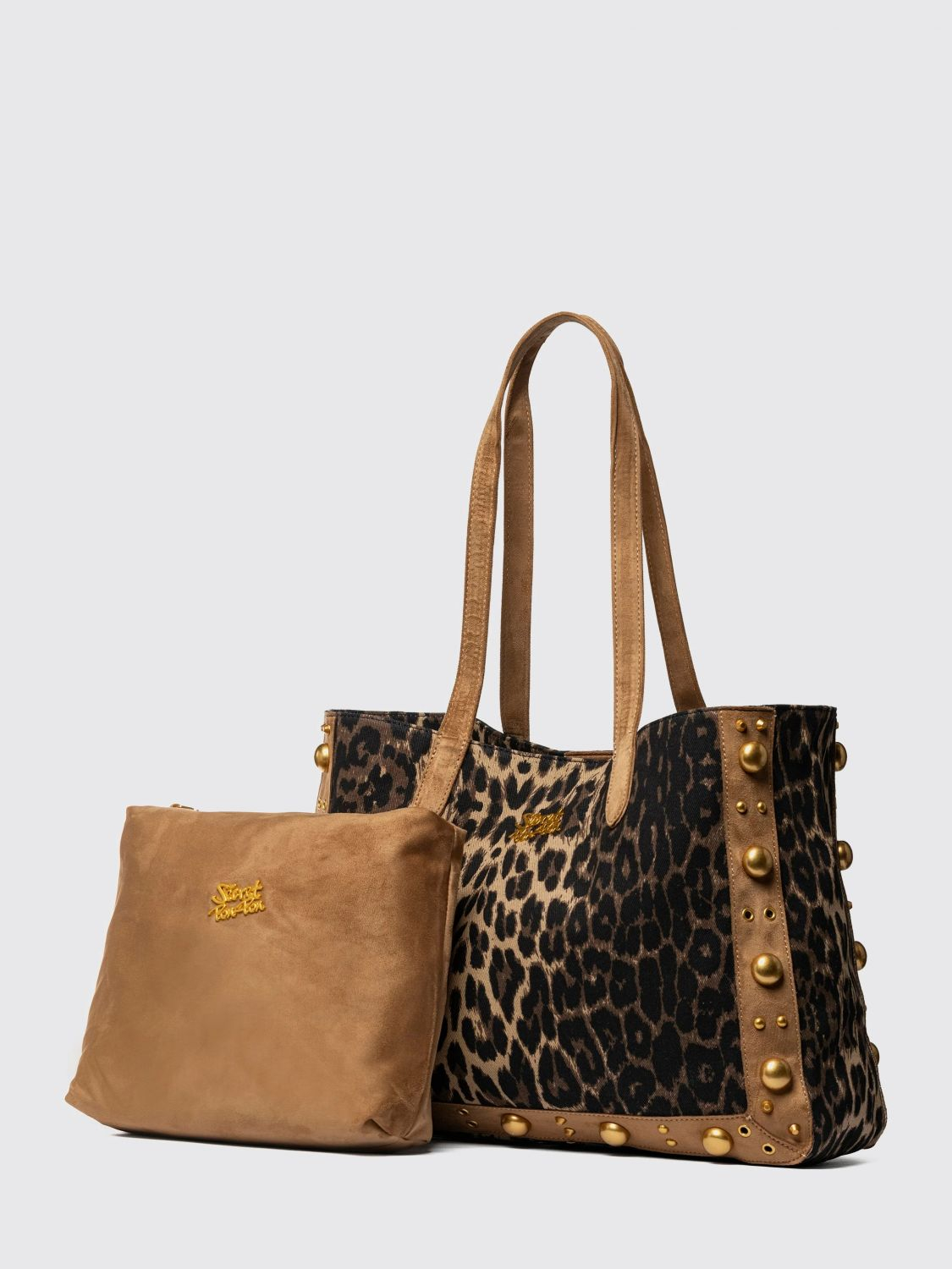 [SECRET PON-PON] Tote bag SS26 TATIANA Leopard Tan