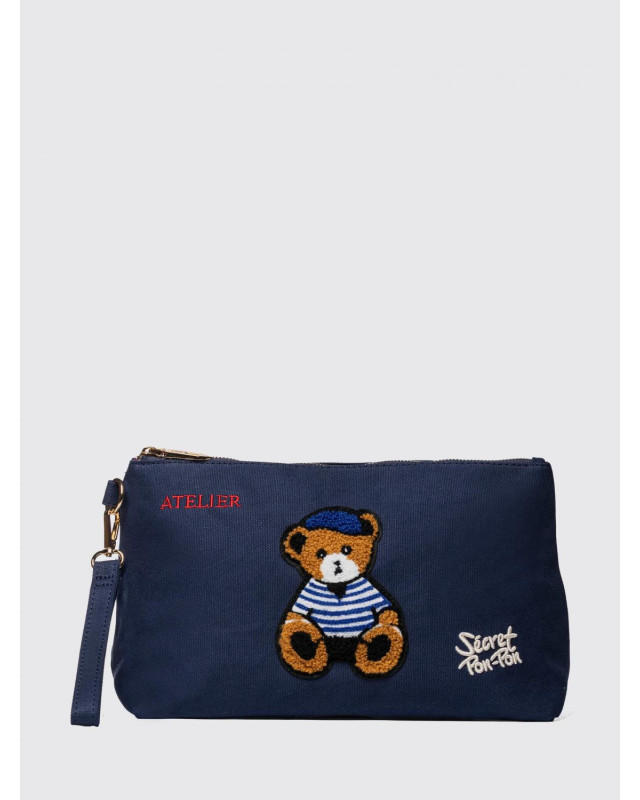 [SECRET PON-PON] Clutch bag SS26 SAINT TROPEZ POUCH Blue Navy